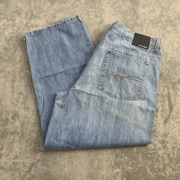 Anchor Blue Jeans Mens 40x29” Blue Baggy Denim Vintage Y2K Skater Wide Leg - Picture 1 of 12